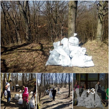 ÚKLID NA ZÁVISTI a KELTSKÉM OPPIDU 7.4.2018 v rámci akce "Ukliďme Česko